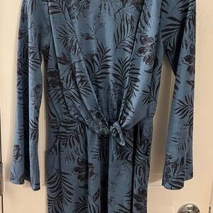 Roxy Blue and Black Floral Kids Casual Dress